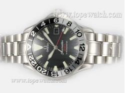 Omega Seamaster GMT Working Swiss ETA 2836 Movement With Black Dial