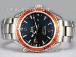 Omega Seamaster Planet Ocean AR Coating with Black Dial Same Chassis As Swiss ETA Version-High Quality