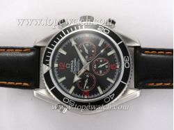 Omega Seamaster Planet Ocean Chronograph Automatic with Black Bezel and Dial