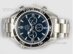 Omega Seamaster Planet Ocean Chronograph Automatic with Black Dial-AR Coating