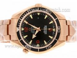 Omega Seamaster Planet Ocean Full Rose Gold  Same Chassis As Swiss ETA Version-High Quality