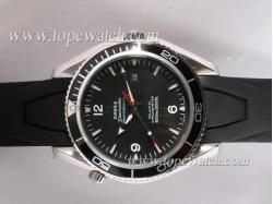 Omega Seamaster Planet Ocean Royale Casino 007 Automatic with Black Dial and Bezel-Rubber Strap