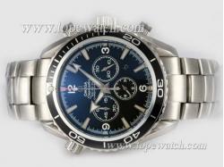 Omega Seamaster Planet Ocean Working Chronograph with White Marking-Same Chassis As 7750-High Quality