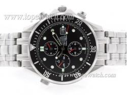 Omega Seamaster Professional Chronograph Automatic with Black Dial and Bezel