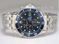 Omega Seamaster Professional Chronograph Automatic with Blue Dial and Bezel