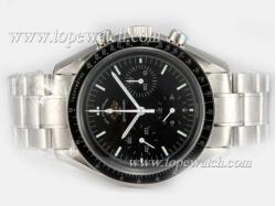 Omega Speedmaster 50th Anniversary Chronograph Lemania Movement with Black Dial and Bezel