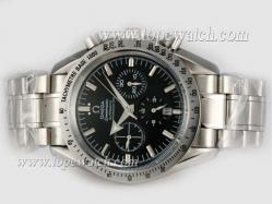 Omega Speedmaster Broad Arrow Chronograph Automatic with Black Dial