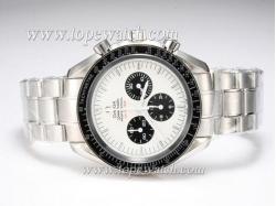 Omega Speedmaster Broad Arrow Working Chronograph with White Dial