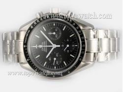 Omega Speedmaster Chronograph Lemania Movement with Black Dial