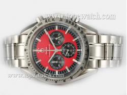 Omega Speedmaster Chronometer Working Chronograph Legend with Red Dial