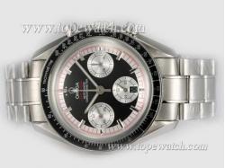 Omega Speedmaster M-Schmacher Chronograph Asia Valjoux 7750 Movement with Black Dial