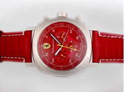 Panerai Ferrari Rattapante Chronograph Automatic with Red Dial and Strap