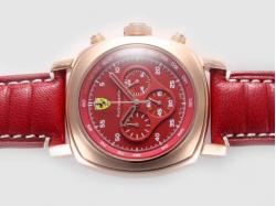 Panerai Ferrari Rattrapante Working Chronograph Rose Gold Case with Red Dial