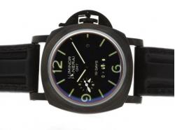 Panerai Luminor GMT 10 Days Automatic PVD Case with Black Dial-18K Plated Gold Movement