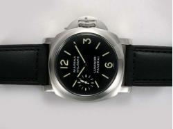 Panerai Luminor Marina Militare Unitas 6497 Movement Manual Winding AR Coating with Black Dial