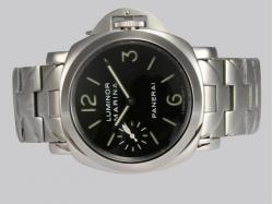 Panerai Luminor Marina Swan Neck Swiss ETA Unitas 6497 Movement with Black Dial