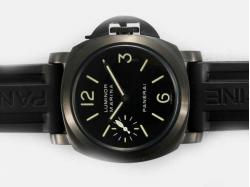 Panerai Luminor Marina Unitas 6497 Movement PVD Case with Rubber Strap -AR Coating