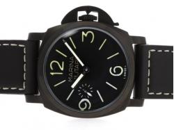 Panerai Marina Militare Unitas 6497 Movment Swan Neck PVD Case with Black Dial