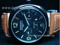 Panerai P-091 RADIOMIR 10 DAYS GMT PVD LEATHER AUTOMATIC