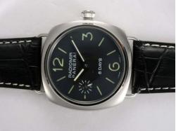 Panerai Radiomir 8 Days Unitas 6497 Movement Manual Winding with Black Dial