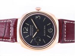 Panerai Radiomir Black Seal With Swiss ETA Unitas 6497 Swan Neck Movement-18K Rose Gold Case