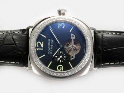 Panerai Radiomir Tourbillon Automatic Diamond Bezel with Black Dial-AR Coating