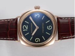 Panerai Radiomir Unitas 6497 Movement Rose Gold Case with Black Dial