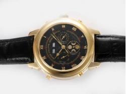 Patek Philippe Astronomical Celestial Double Dial Gold Case with Black Dial