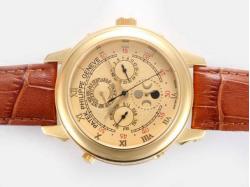 Patek Philippe Astronomical Celestial Double Dial Gold Case with Golden Dial