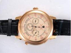 Patek Philippe Astronomical Celestial Double Dial Rose Gold Case with Champagne Dial