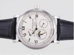 Patek Philippe Automatic Working Power Reserve  with White Dial