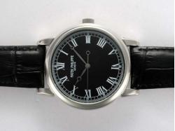 Patek Philippe Calatrava Manual Winding with Black Dial