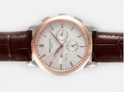 Patek Philippe Classic Chronograph Automatic Two Tone Case with White Dial