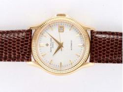 Patek Philippe Classic Swiss ETA 2836 Movement Gold Case with White Dial