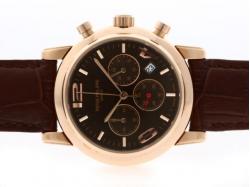 Patek Philippe Classic Working Chronograph Rose Gold Case with Brown Dial