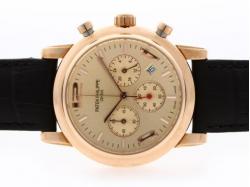 Patek Philippe Classic Working Chronograph Rose Gold Case with Champagne Dial