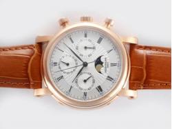 Patek Philippe Grande Complication Lemania Movement Rose Gold Case with White Dial