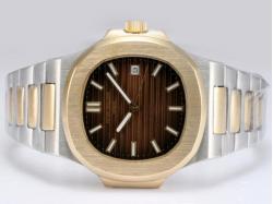 Patek Philippe Nautilus Jumbo MBW Automatic Two Tone with Brown Dial Same Chassis As Swiss ETA Version-High Quality