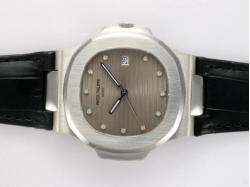 Patek Philippe Nautilus Jumbo MBW Swiss ETA 2824 Movement Diamond Marking with Gray Dial-Deployment Buckle