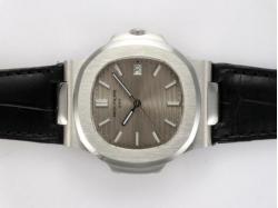 Patek Philippe Nautilus Jumbo MBW Swiss ETA 2824 Movement with Gray Dial-Deployment Buckle