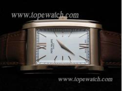 Patek Philippe PP-070 PP 052-1 ROSE GOLD LEATHER QUARTZ