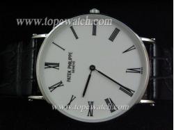 Patek Philippe PP-077 STAINLESS STEEL CASE WHITE ROMAN