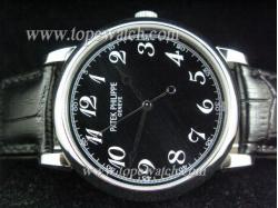 Patek Philippe PP-107 SS CASE BLACK NUMBER WINDDING BLACK