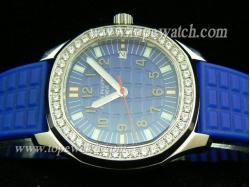 Patek Philippe PP-117 AQUANUT RUBBER+DIAMOND BEZEL QUARTZ