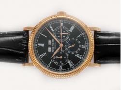 Patek Philippe Perpetual Calendar Automatic Rose Gold Case with Black Dial