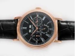 Patek Philippe Perpetual Calendar Automatic Rose Gold Case with Black Dial