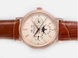 Patek Philippe Perpetual Calendar Automatic Rose Gold Case with Champagne Dial