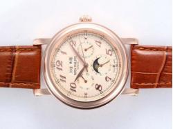 Patek Philippe Perpetual Calendar Automatic Rose Gold Case with Champagne Dial