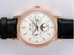 Patek Philippe Perpetual Calendar Automatic Rose Gold Case with White Dial