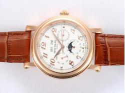 Patek Philippe Perpetual Calendar Automatic Rose Gold Case with White Dial